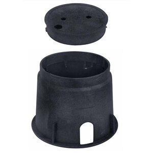 Round Valve Box Black W/Cover