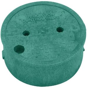 AEP Valve Box Round 10 in. Green Box/Green Lid Overlapping ICV