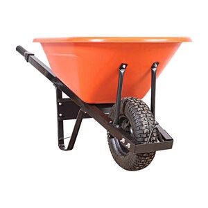 AML Wheelbarrow Poly Tray Steel Handle 6 cu. ft.