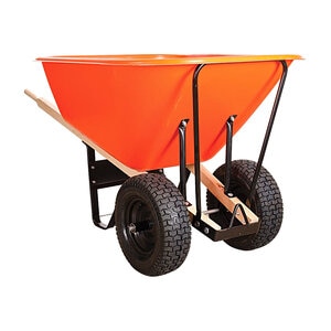 AML Wheelbarrow Poly Tray Wood Handle 10 cu. Ft.