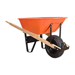 AML Wheelbarrow Steel Tray Wood Handle 6 cu. ft.
