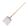 AML 10-Tine Forged Steel Scoop Fork with 48-Inch Straight Handle