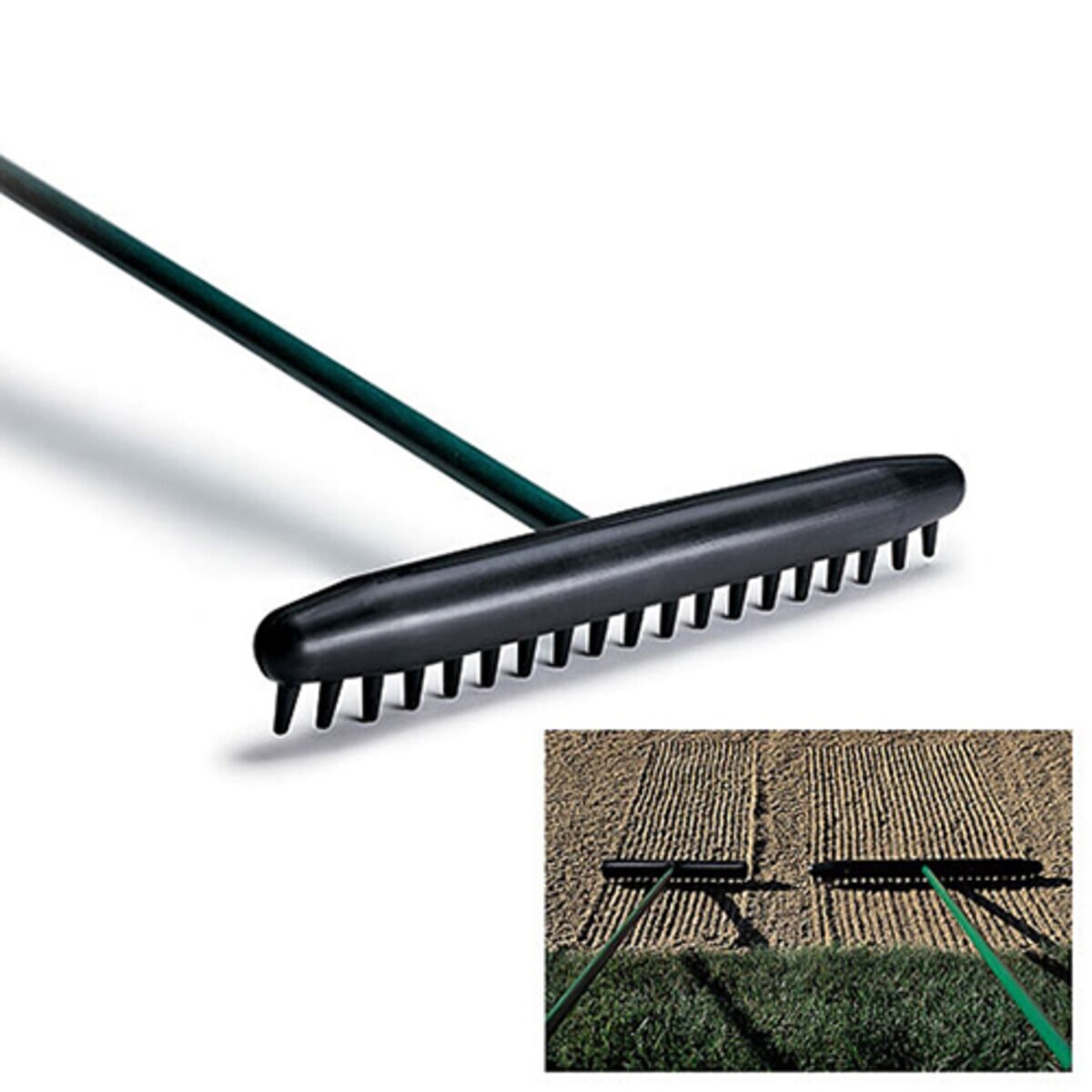 Accuform Ace II Bunker Rake 17 in. Head 54 in. Hunter Green ProTect ...