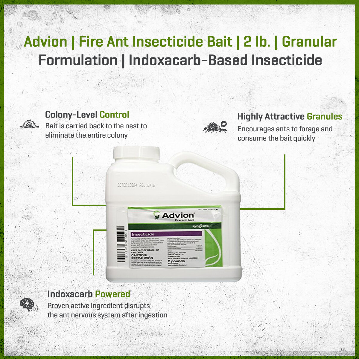 Advion Fire Ant Insecticide Bait from Syngenta 2lb. | SiteOne