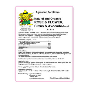 Agrowinn Organic Rose/Flower/Citrus/Avocado Fertilizer 10 lb. Bag