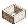Air Vol 16 in. x 8 in. x 16 in. Ring Pilaster Gray (36 pc./pallet)