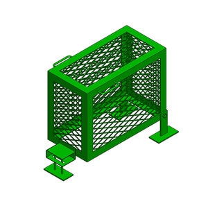 All Spec Backflow Enclosure Single Swing Expanded Metal Green 18 in. W x 48 in. L x 30 in. H