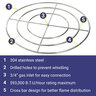 48 in. Double Ring Round Stainless Steel Burner