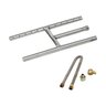 12 in. x 6 in. H-Style Stainless Steel Fireplace Burner