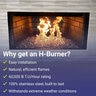 12 in. x 6 in. H-Style Stainless Steel Fireplace Burner