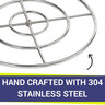 Double Fire Ring Round Stainless Steel 30 in.