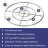 Double Fire Ring Round Stainless Steel 30 in.