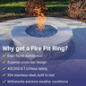 Double Fire Ring Round Stainless Steel 30 in.