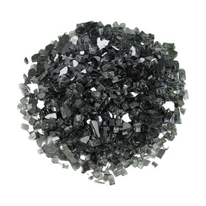 Fire Glass Black Reflective 1/4 in. 10 lb.