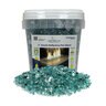 Fire Glass Azuria Reflective 1/4 in. 25 lb. Bucket