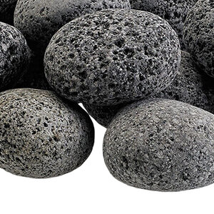 Bagged American Fire Lava Rock Medium Tumbled Gray 1 in. - 2 in. 20 lb. (100 bags/pallet)