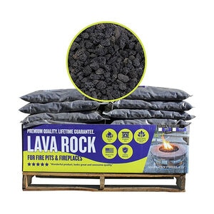 Bagged American Fire Lava Rock Small Black 1/8 in. - 1/2 in. 20 lb. (100 bags/pallet)