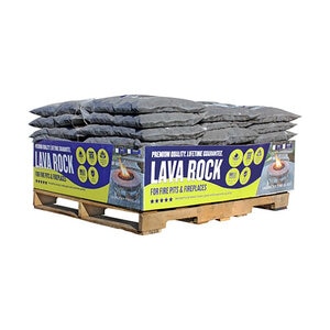 Bagged American Fire Lava Rock Small Black 1/8 in. - 1/2 in. 20 lb. (100 bags/pallet)
