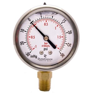 2.5 in. Liquid Filled Vacuum / Pressure Gauge