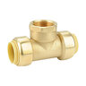 American Granby Push Female Tee No Lead Brass 3/4 in. x 3/4 in. x 3/4 in. FIT x FIT x FPT