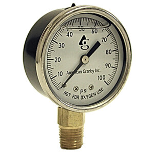 0-100# Pressure Gauge Liquid Filled Steel Ag