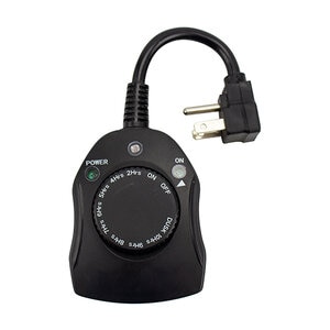 American Lighting Outdoor 2 Outlet Programmable Timer w/Dusk To Dawn Function Dial Control