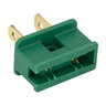 American Lighting Spt - 2 Male Plug Green w/ Slide on Backs