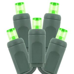 American Lighting Comm Coax Green 5MM LT STRG 50 LED 6 in. SP 120V GRN 20AWG Wire