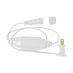 American Lighting Comm Grade LED Light String Power Adapter 4A White 20AWG Wire 120V Stk Plug 3A Fuse Coax Con