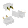 American Lighting White Male Socket SPT-2 w/ Slide On Backs (Bag of 25)