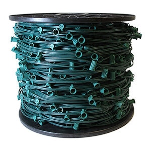 American Lighting C9 50 ft. Stringer 12 in. Spacing 20AWG SPT-1 Green Wire UL
