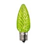 American Lighting LED C9, Dimmable, E17 Base, Faceted, Lime Green