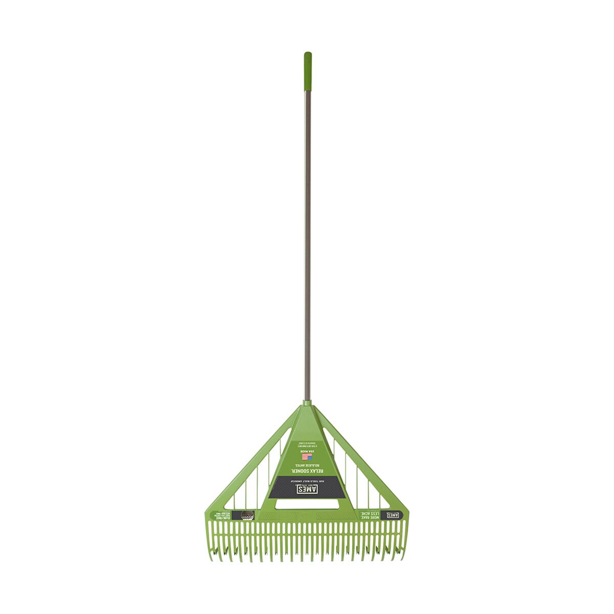 Ames Dual Tine Poly Leaf Rake Green 72 in. x 26 in | SiteOne