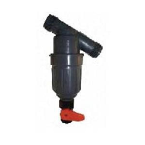 Amiad Tagline Filter In-Line/WYE 1 in. MIPT Plastic Black 30 Mesh with Stainless Steel Screen and Flush Valve