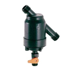 Amiad Filter In-Line/WYE 1 in. MIPT Plastic Black 50 Mesh with Stainless Steel Screen and Flush Valve