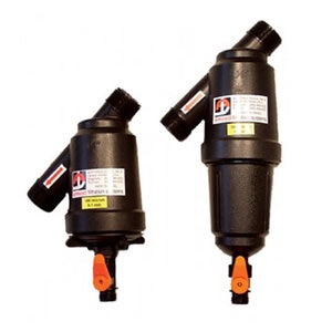 Amiad Filter In-Line/WYE 1-1/2 in. MIPT Plastic Black 155 Mesh with Stainless Steel Screen and Flush Valve