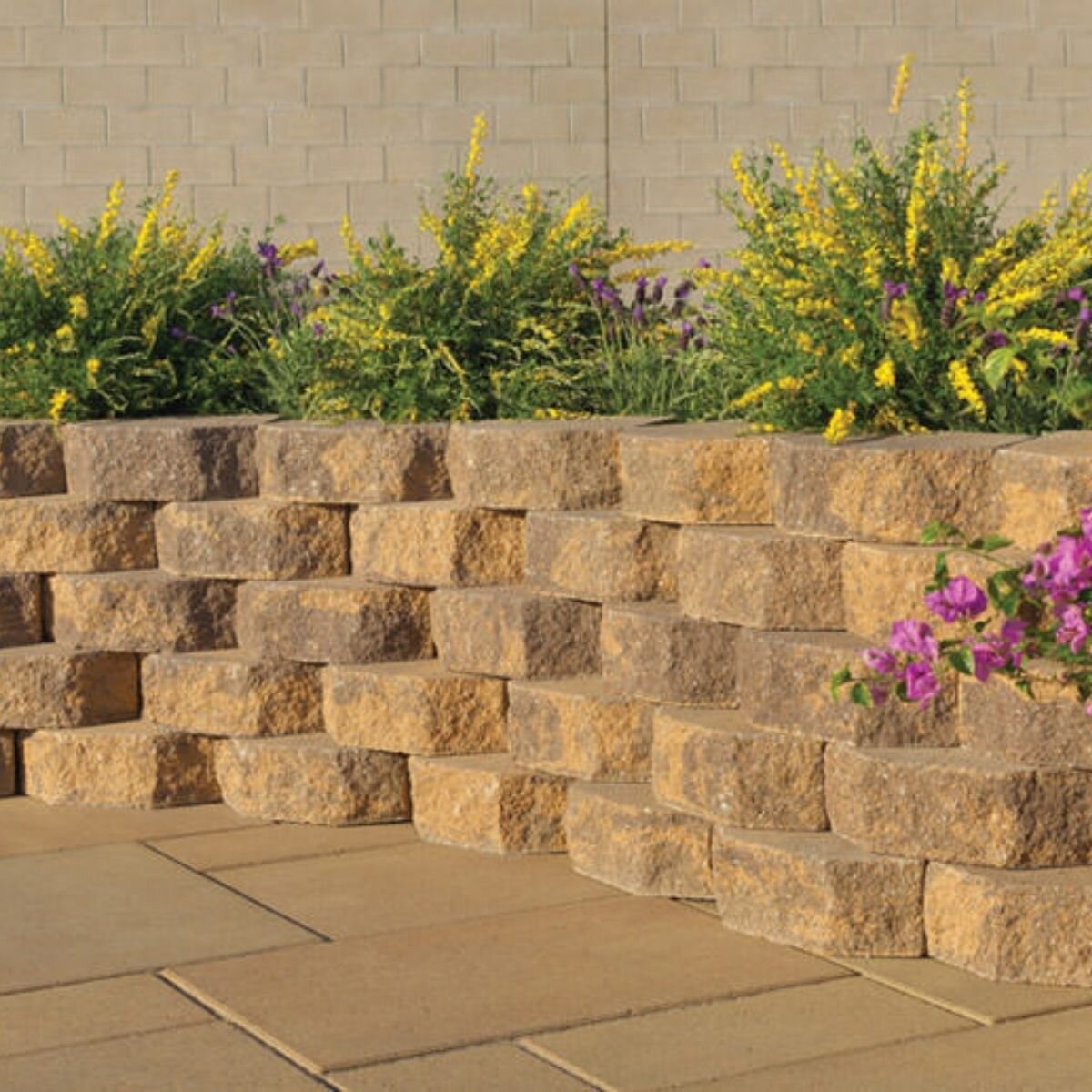 Angelus Planter Wall Block Sand/Stone/Mocha 12 in. x 4 in. x 9 in. (120 ...