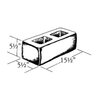 Angelus Slumpstone Standard Block Gray 6 in. x 6 in. x 16 in. (120/pallet)