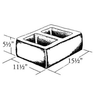 Angelus Slumpstone Standard Block Doeskin 12 in. x 6 in. x 16 in. (72/pallet)