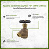 Aqualine Garden Valve Brass 3/4 in. FIPT x MHT with Wheel Handle