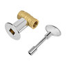Aqualine Angle Log Gas Valve w/ Key 1/2 in.
