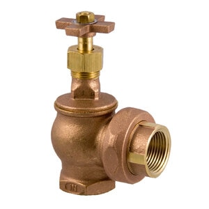 AQUALINE ANGLE VALVE .75, 3/4 BRASS WITH UNION