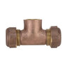 1-1/4 in. X 1 in. Brass Slip Joint Compression Tee
