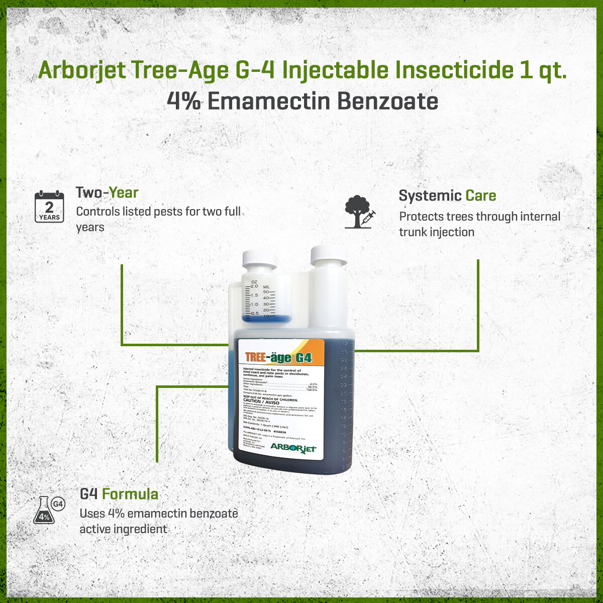 Arborjet Tree injection Products: G-4 Injectable Insecticide