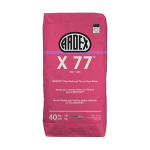 Ardex 77 Fiber Reinforced Tile & Stone Mortar Gray 40 lb. Bag (64 bag/pallet)