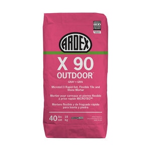 Ardex 90 Microtec3 Rapidset Flexible Tile & Stone Mortar Gray 40 lb. Bag (64 bag/pallet)