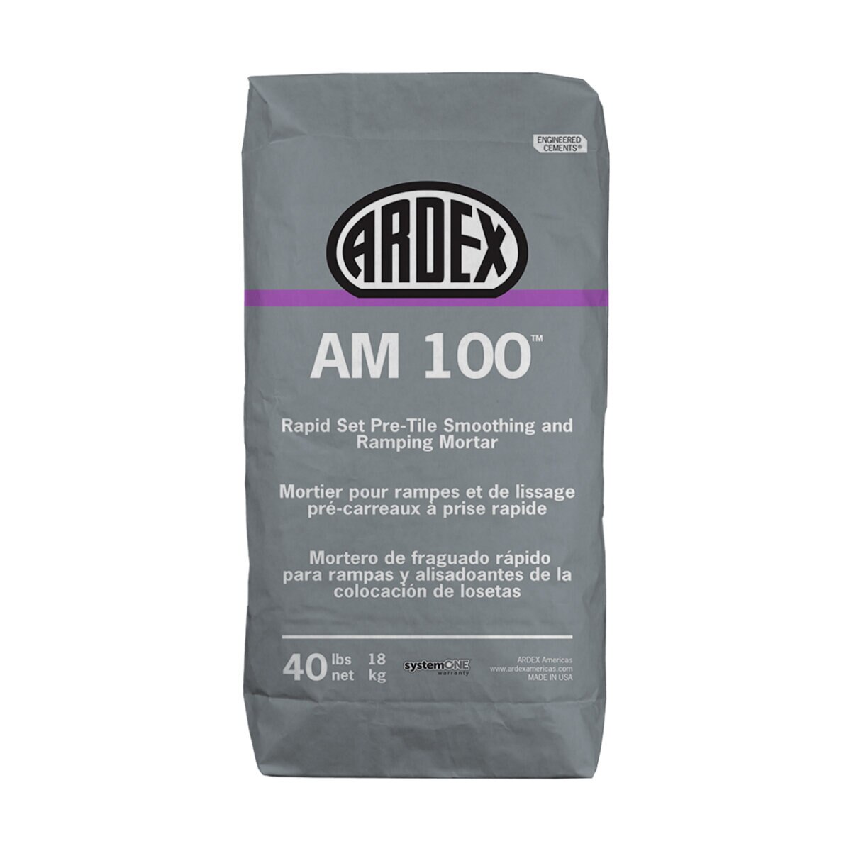 Ardex AM-100 Rapid Set Pre-Tile Ramping and Smoothing Mortar 40 lb. Bag ...