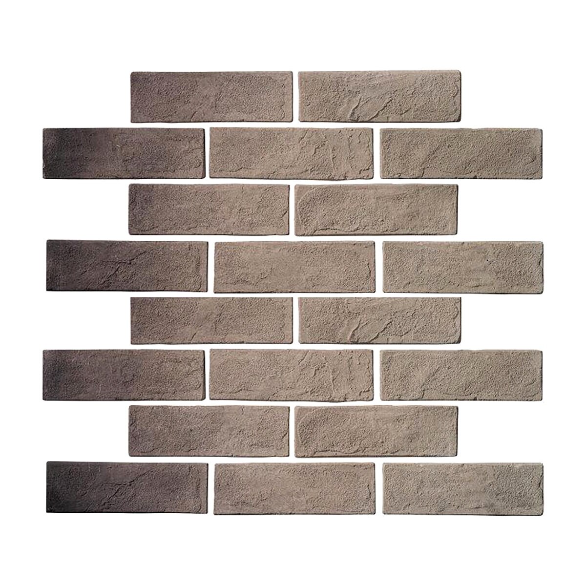 ARTO Thin Brick Veneer Handmade Flats Clara Gray 2 in. x 8 in. (9.43 sq ...