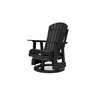 Buckingham Swivel Glider Chair Black 31 in. x 31 in. x 42 in.