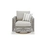 Jasper Lane Swivel Lounge Chair w/ Cushion Gray 36 in. X 35 in. X 36 in. 